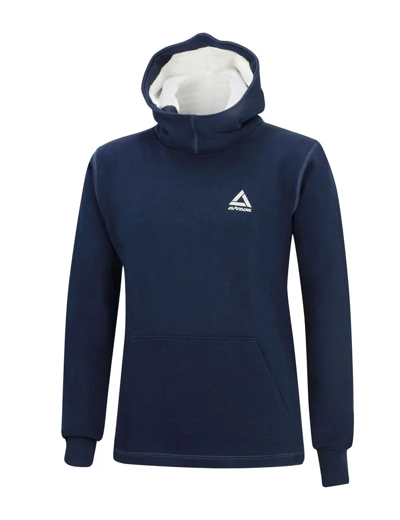 Winter Sweatshirt Crew Comfort Line Mit Kapuze Navy-Blau 1