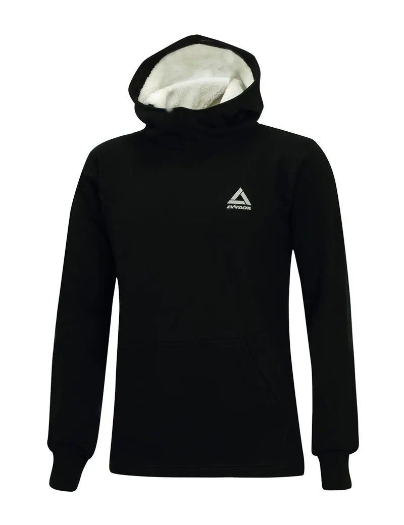 Winter Sweatshirt Crew Comfort Line Mit Kapuze Schwarz 1
