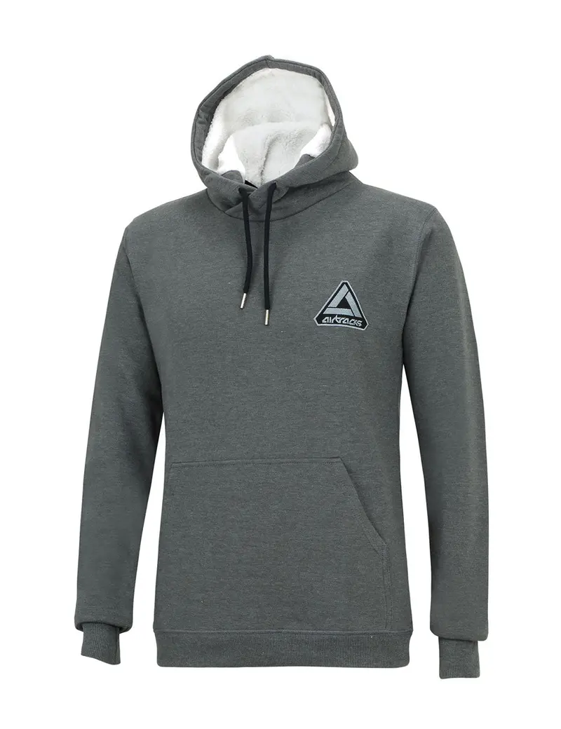 Winter Sweatshirt Crew Pro Line Mit Kapuze Dunkel-Melange 1