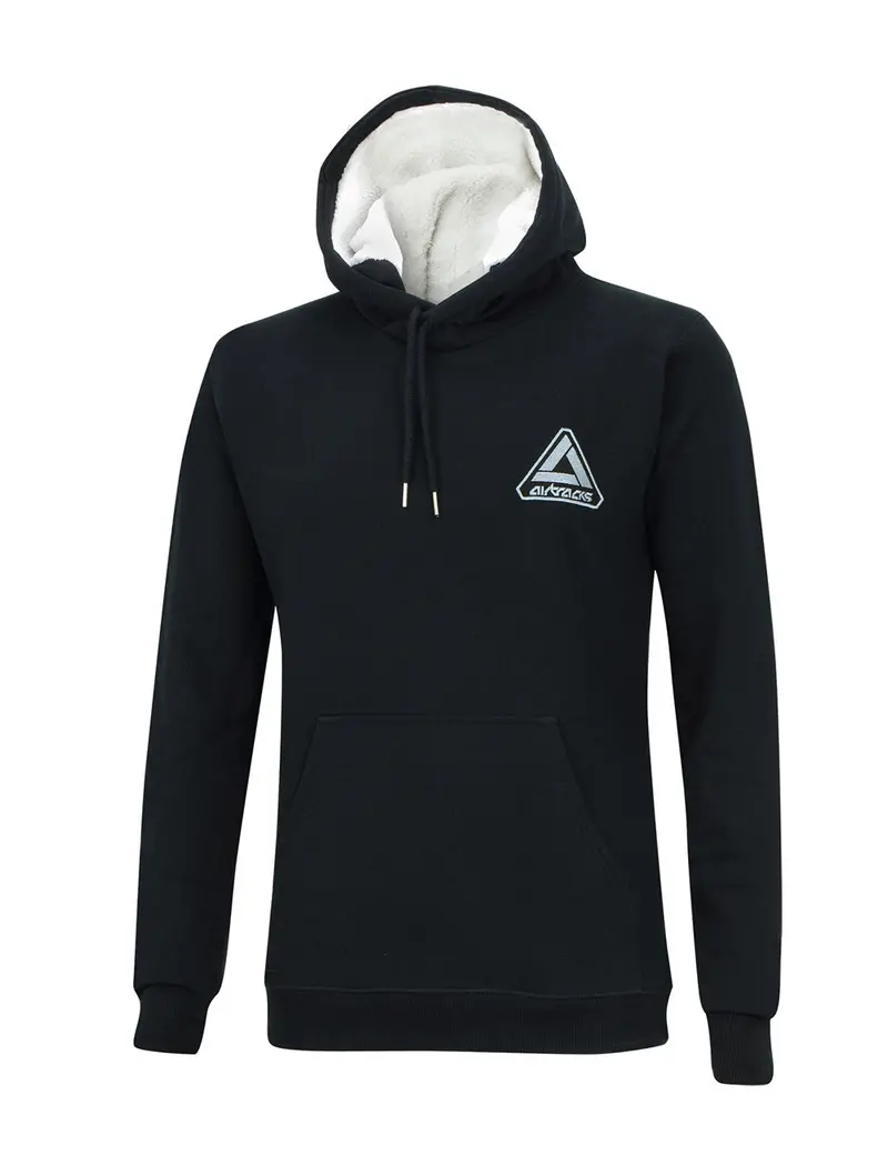 Winter Sweatshirt Crew Pro Line Mit Kapuze Schwarz 1