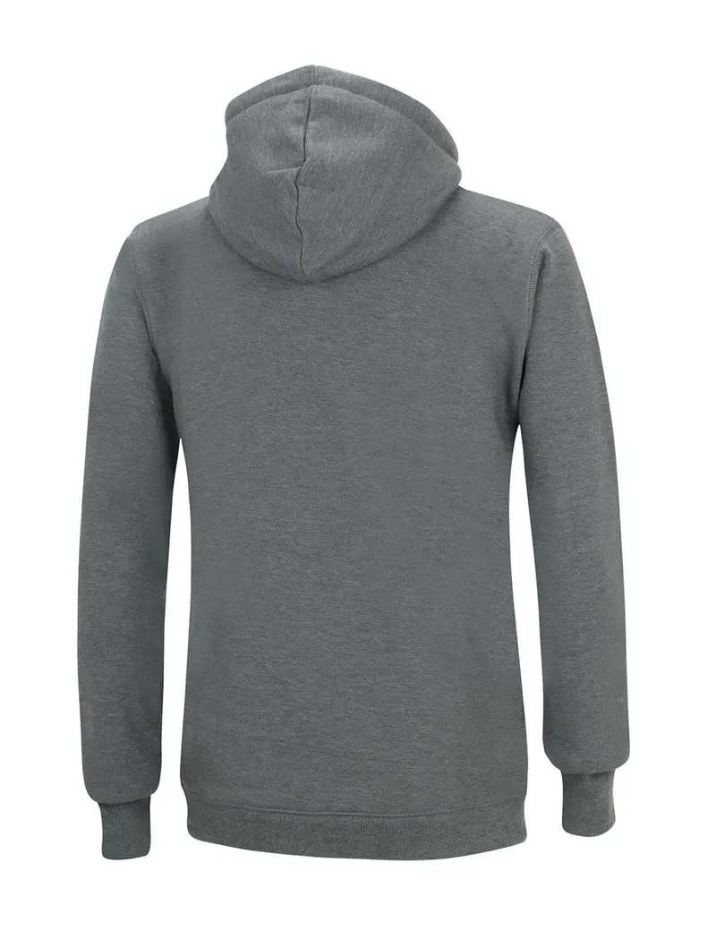 Winter Sweatshirt Crew Pro Line Mit Kapuze Und Full Zip Dunkel-Melange 2