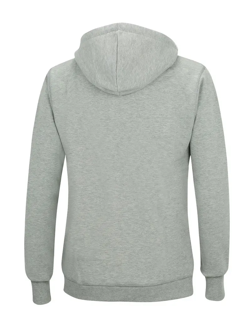 Winter Sweatshirt Crew Pro Line Mit Kapuze Und Full Zip Grau-Melange 2