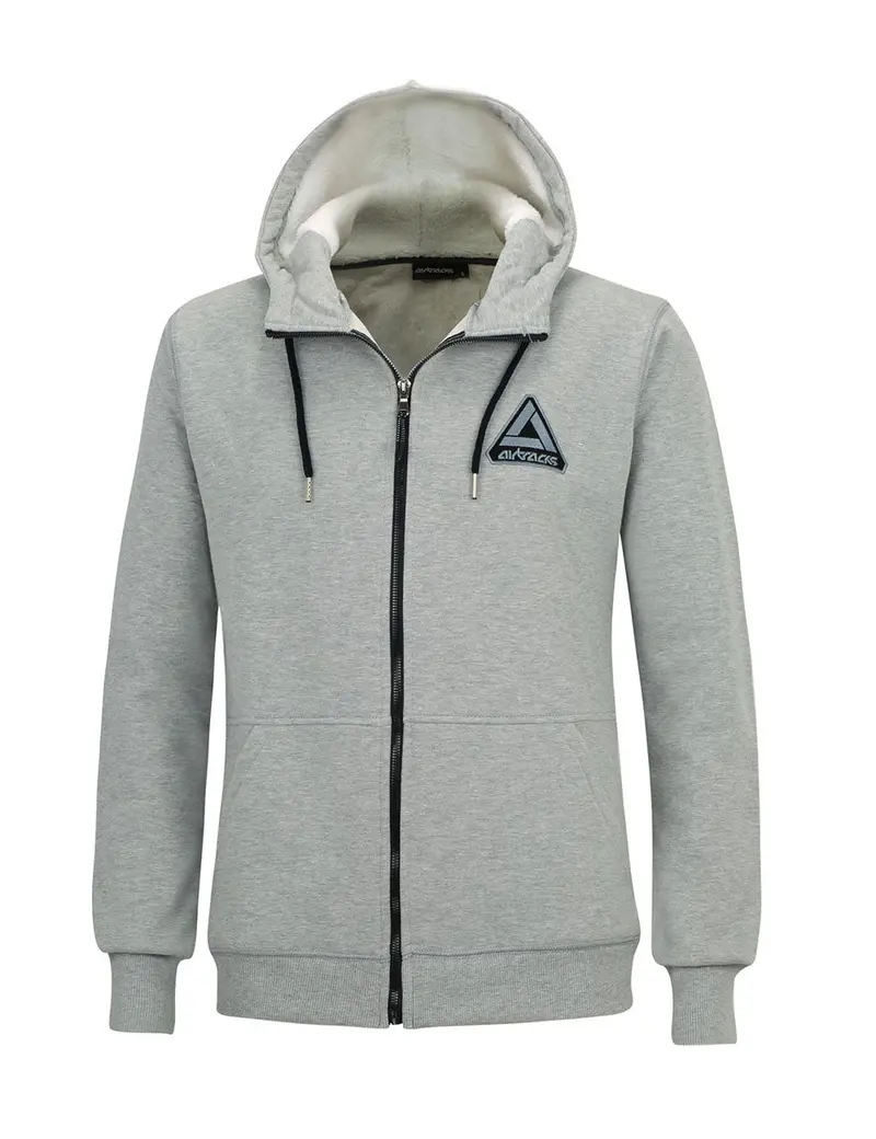 Winter Sweatshirt Crew Pro Line Mit Kapuze Und Full Zip Grau-Melange Set 1