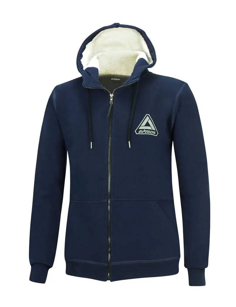 Winter Sweatshirt Crew Pro Line Mit Kapuze Und Full Zip Navy-Blau Set 1