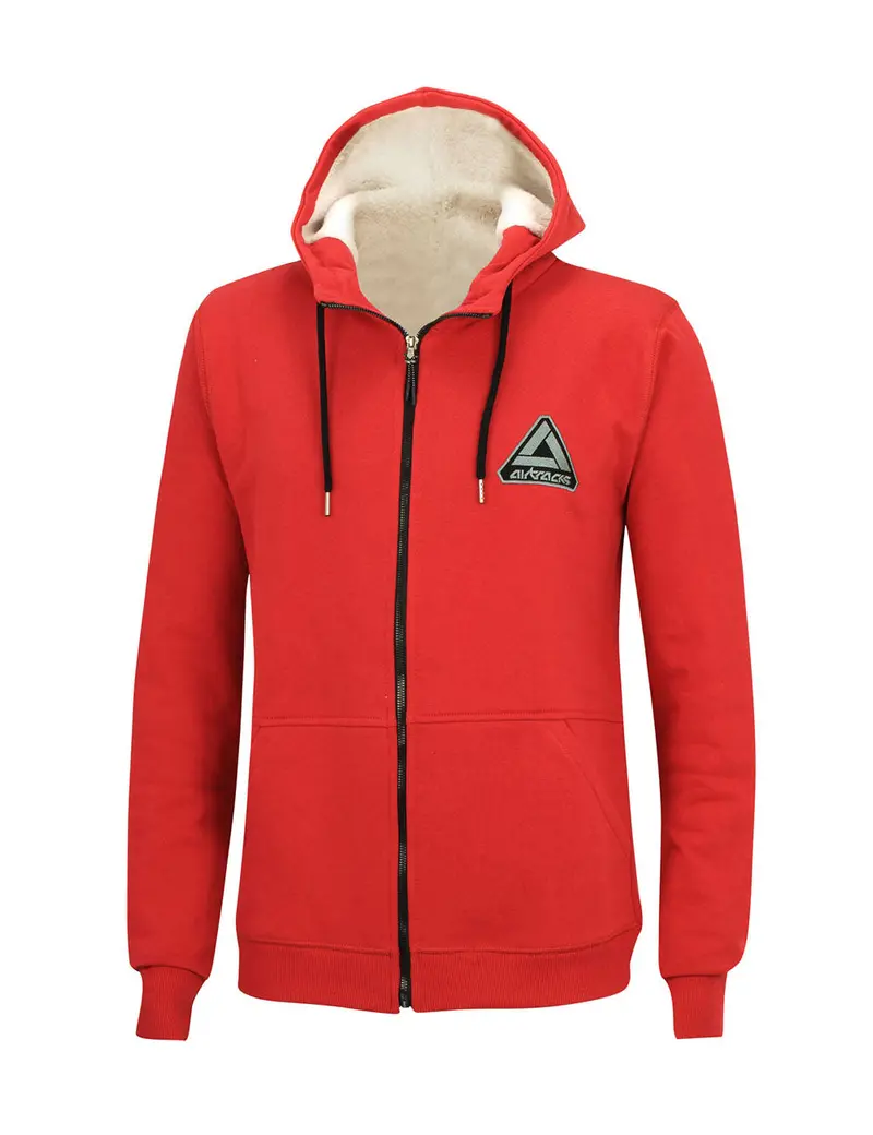 Winter Sweatshirt Crew Pro Line Mit Kapuze Und Full Zip Rot 1