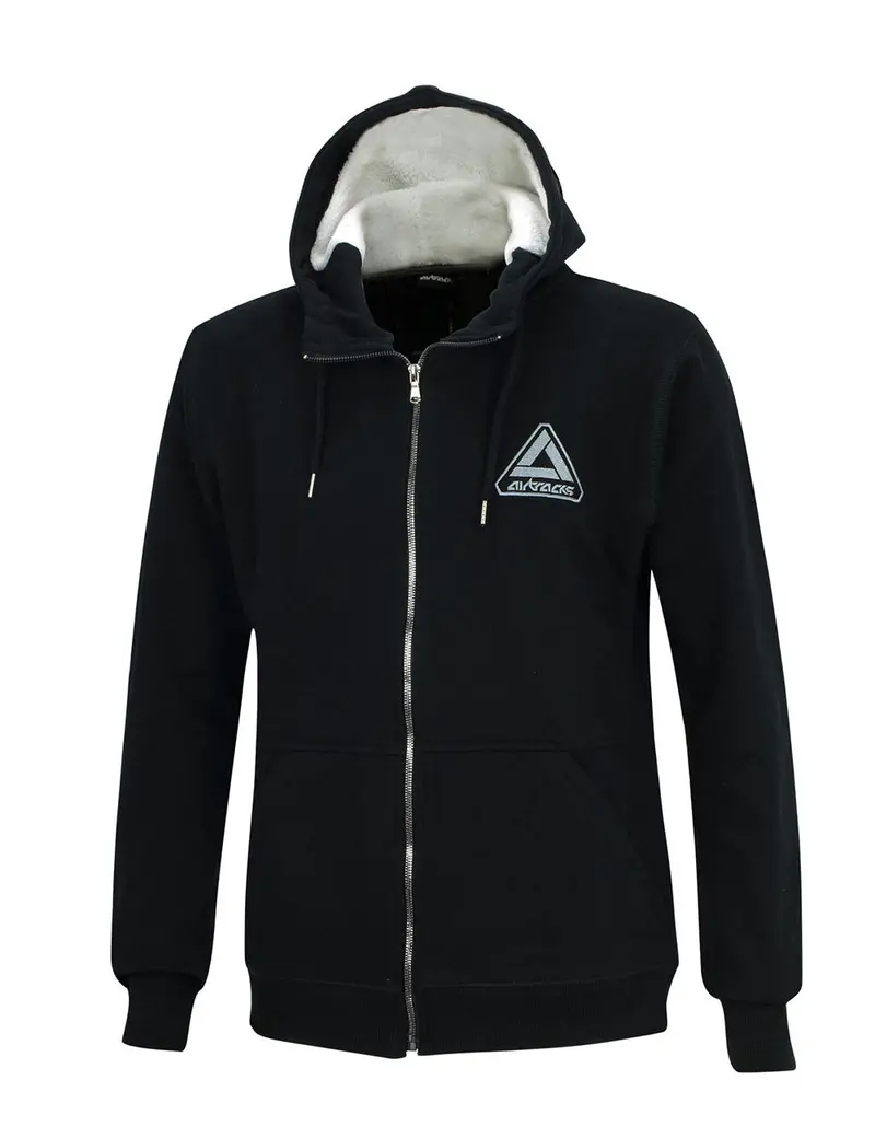 Winter Sweatshirt Crew Pro Line Mit Kapuze Und Full Zip Schwarz 1