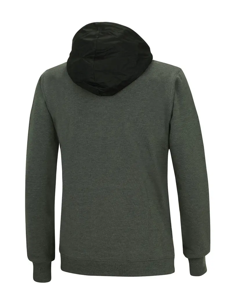 Winter Sweatshirt Crew Pro Line Mit Kapuze Und Zip Dunkel-Melange 2