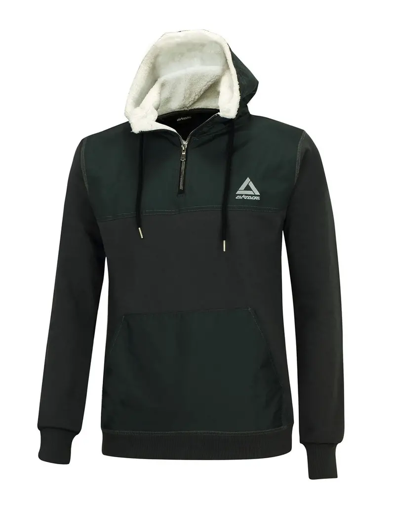 Winter Sweatshirt Crew Pro Line Mit Kapuze Und Zip Grafit 1