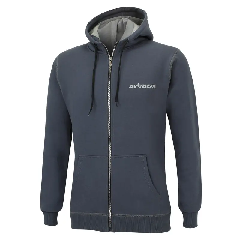 Winter Sweatshirt Crew Team Pro Mit Kapuze Und Full Zip Dunkelgrau 1