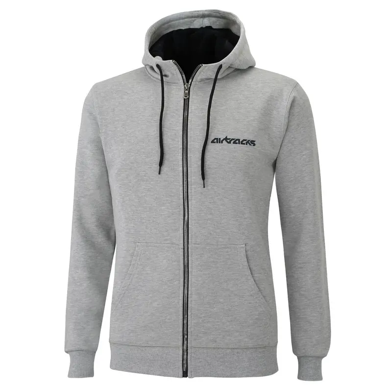 Winter Sweatshirt Crew Team Pro Mit Kapuze Und Full Zip Grau 1