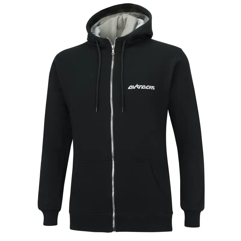 Winter Sweatshirt Crew Team Pro Mit Kapuze Und Full Zip Schwarz 1