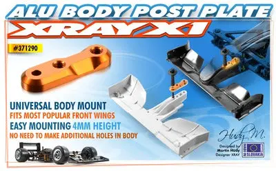 X1 Alu Body Post Plate - Orange 1