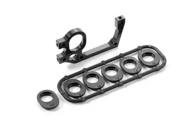 X1 Alu Rear Bulkhead - Left + Ride Height Adjusters 1