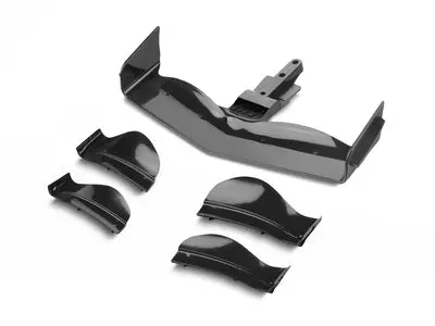 X1 Composite Adjustable Front Wing - Black - Flat Design 1
