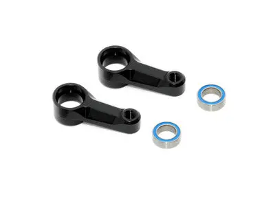 X4 Alu Dual Steering Arm - Black + Ball-Bearings (2) 1