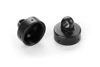 Xb8 Alu Shock Cap Nut 4X Bleed Hole - Black Coated (2) 1