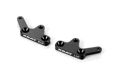 Xb8 Alu Steering Kingpin Plate - Swiss 7075 T6 - 14° (L+R) 1