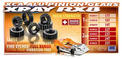 Xca Alu Pinion Gear 18T (1St) - 7075 T6 - Hard Coated - Large 1