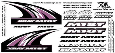 Xray M18t Sticker For Body - White 1