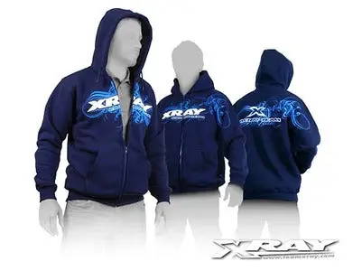 Xray Sweater Hooded With Zipper - Blue (S) 1