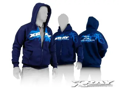 Xray Sweater Hooded With Zipper - Blue (Xxl) 1