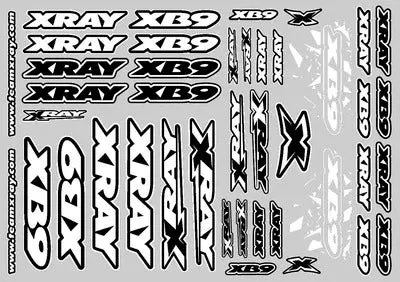 Xray Xb9 Sticker For Body - White 1