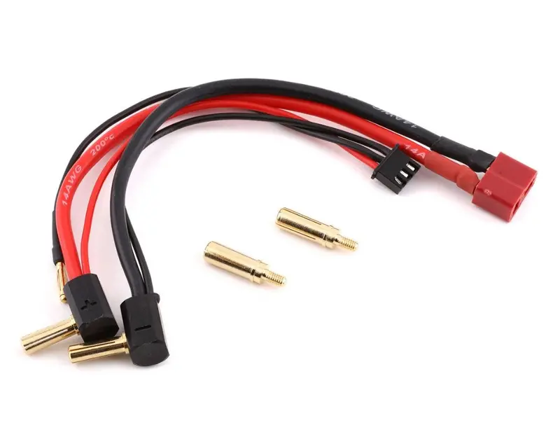 Yeah Racing 2S Lipo Battery Wire W/T-Style Connector & 4/5Mm Bullets Yea-Wpt-0130 1