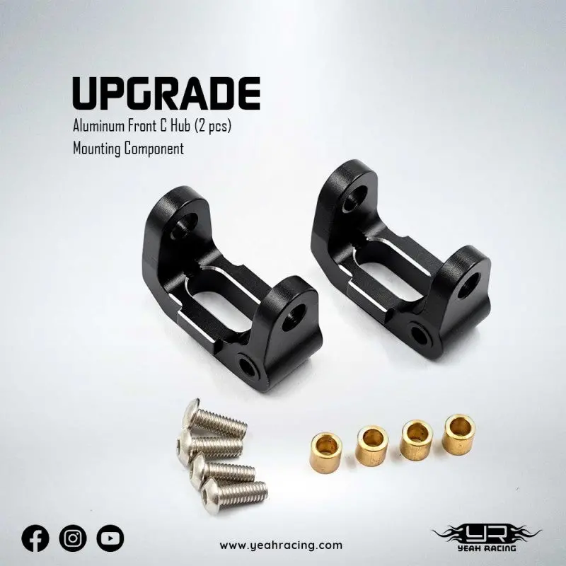 Yeah Racing Aluminum Front C Hub For Yokomo 870C Super Dog Fighter Yz10 2023, Ykdf-002Bk 1