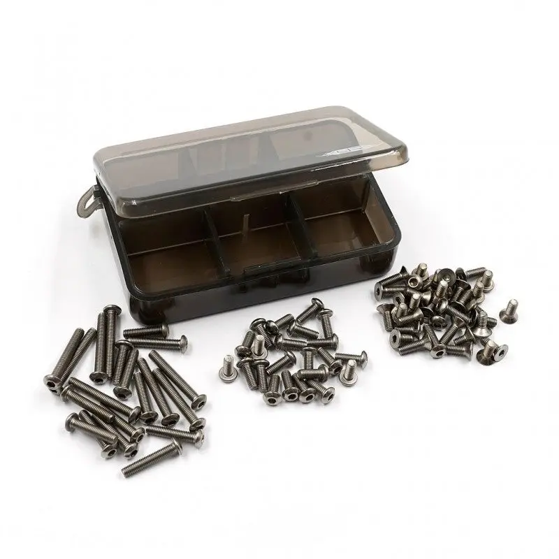 Yeah Racing Titanium Screw Assorted Set W/Box For Yokomo 870C Super Dog Fighter, Tsas-0029 1