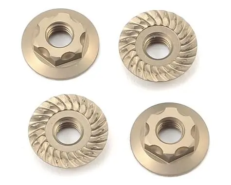 Yokomo 4Mm Thin Aluminum Serrated Flanged Nut, Zc-N4flt 1
