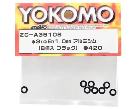 Yokomo Aluminum Shim, 3X6x1.0Mm, Zc-A3610b 1