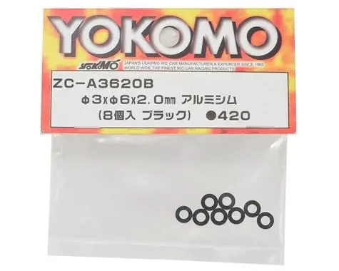 Yokomo Aluminum Shim, 3X6x2.0Mm, Zc-A3620b 1