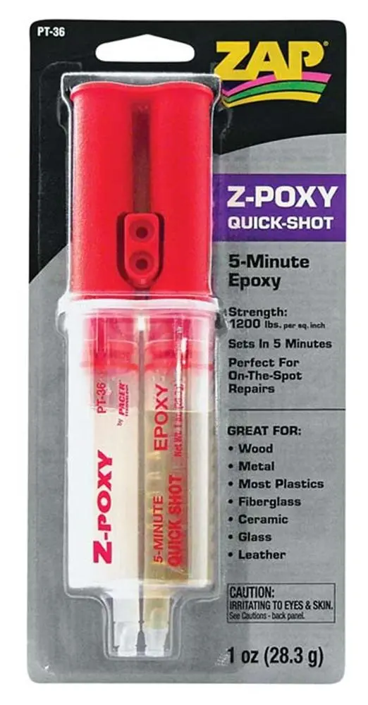 Zap Adhesives 5-Minute Epoxy Syringe, Pt-36 1