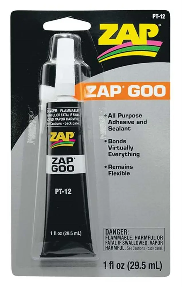 Zap Adhesives Adhesive/Sealer Goo, 1 Oz, Pt-12 1