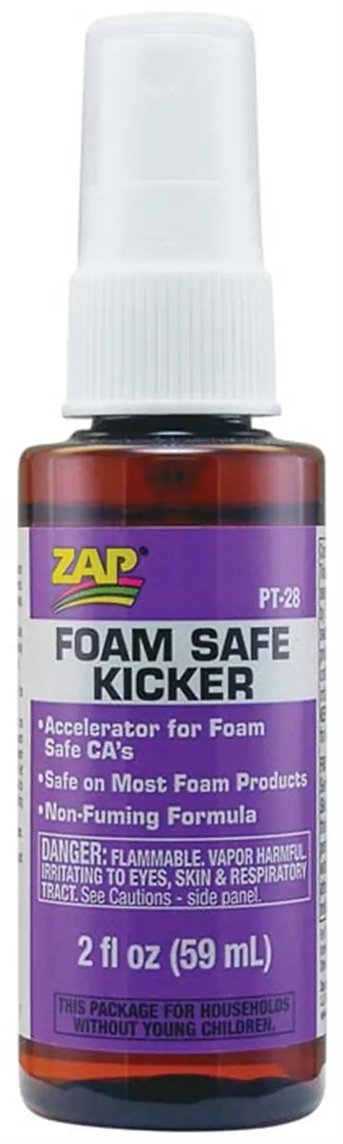 Zap Adhesives Foam Safe Kicker 2 Oz, Pt-28 1