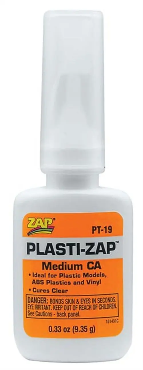 Zap Adhesives Plasti-Zap Ca, 1/3 Oz, Pt-19 1
