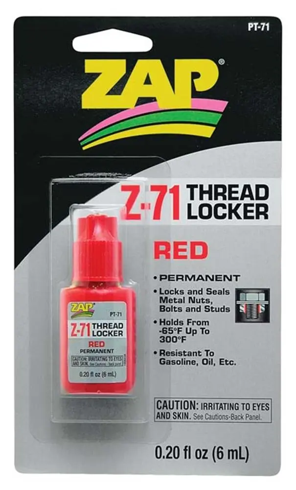 Zap Adhesives Red Thread Locker .20 Oz, Pt-71 1