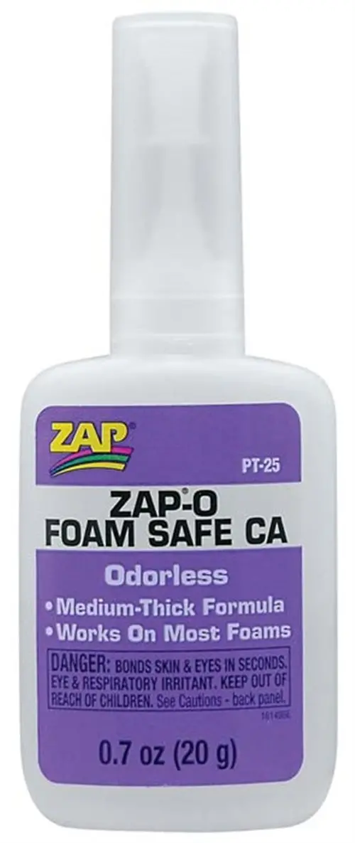 Zap Adhesives Zap-O Foam Safe Ca+ Odorless, .7 Oz, Pt-25 1