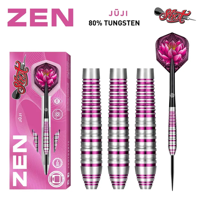 Zen Juji Steel Tip Dart Set-80% Tungsten Barrels 1