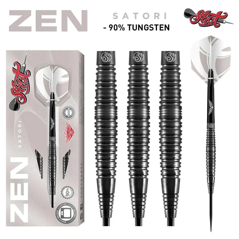 Zen Satori Steel Tip Dart Set-90% Tungsten Barrels 1