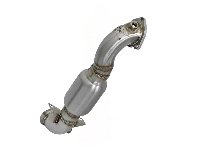 Afe Twisted Steel Downpipe – 2.5" 304 Stainless Steel With Catalytic Converter, Mini Cooper S R56 (2009–2013) 1