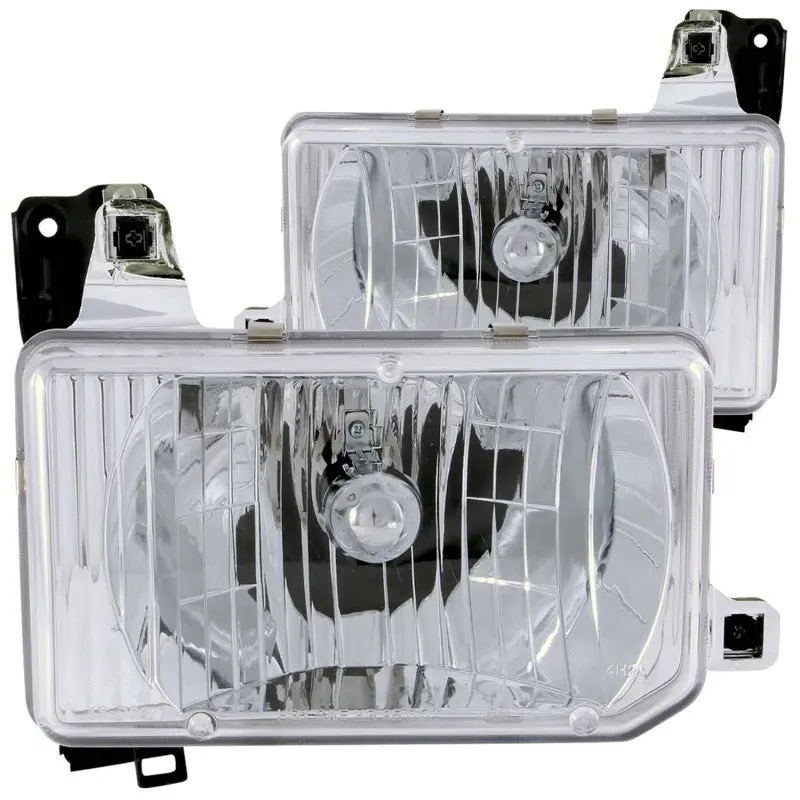 Anzo Chrome-Finished Crystal Headlights For 1988–1989 Nissan Hardbody 1