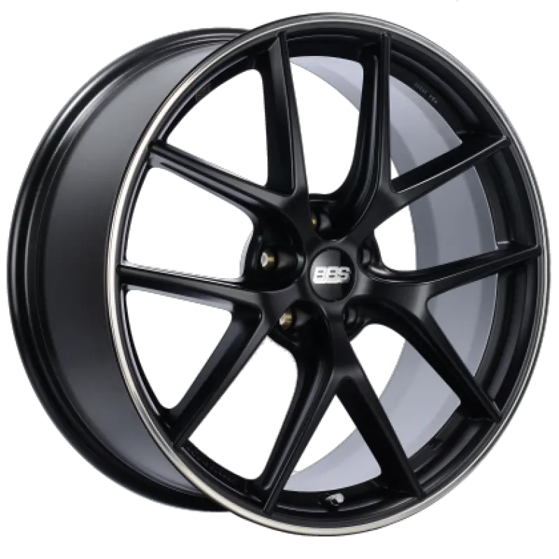 Bbs Ci-R 20X9 5X112 Et37 Satin Black Polished Rim Protector Wheel - 82Mm Pfs/Clip Required 1