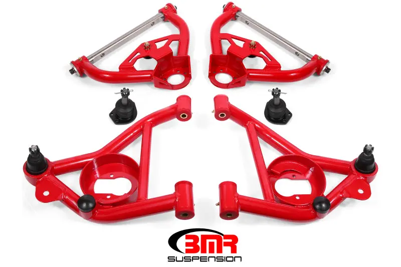 Bmr G-Body A-Arm Kit – Upper And Lower Control Arms For 1978–1987 Gm G-Body Vehicles, Red Finish 1