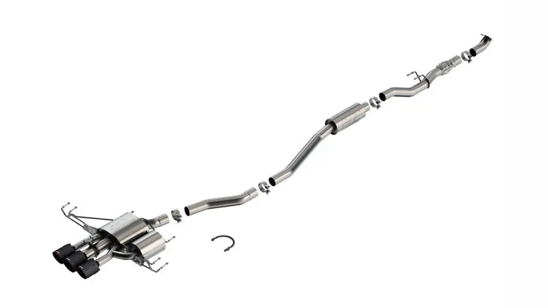 Borla Atak Cat-Back Exhaust System For 2024 Acura Integra Type S – Carbon Fiber Tips, Black Anodized Components 1