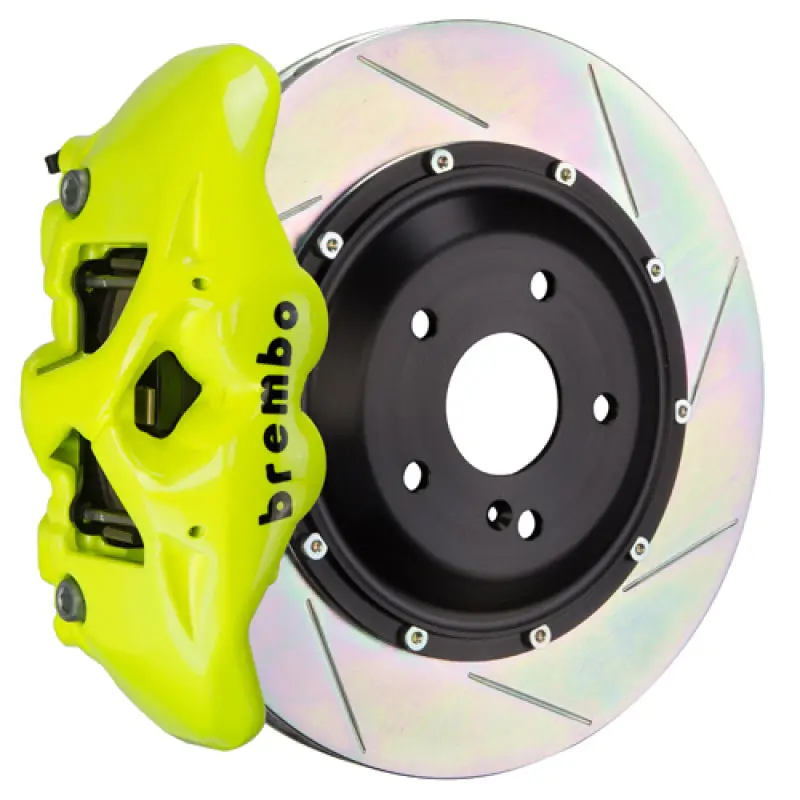 Brembo 19+ 330I Rear Gt Bbk 4 Piston Cast 380X28 2Pc Rotor Slotted Type1-Fluo. Yellow 1