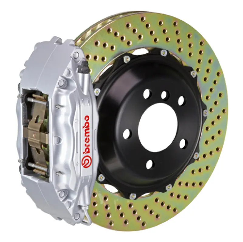 Brembo Gt Big Brake Kit For 2004–2005 Volkswagen R32 (Mk4) – Front, 355X32Mm Drilled Rotors, 6-Piston Calipers 1