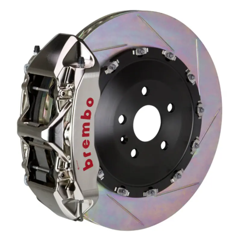 Brembo Gtr Big Brake Kit For 2008–2009 Ferrari F430 Scuderia – Front, 6-Piston Billet Calipers, 405X34Mm Two-Piece Slotted Rotors (Nickel Finish) 1