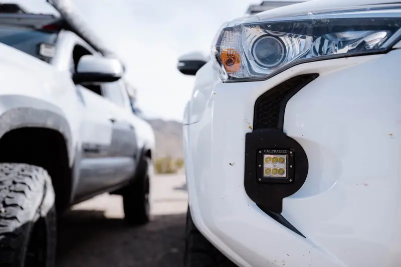 Cali Raised 14-24 Toyota 4Runner Led Fog Light Pod Rep Brackets Kit - Brackets W/ 3X2 18W Amber Pods 1