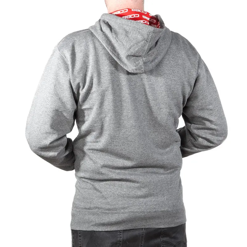 Cobb Premium Grey Hoodie With Zip Closure – X-Large Fit 1